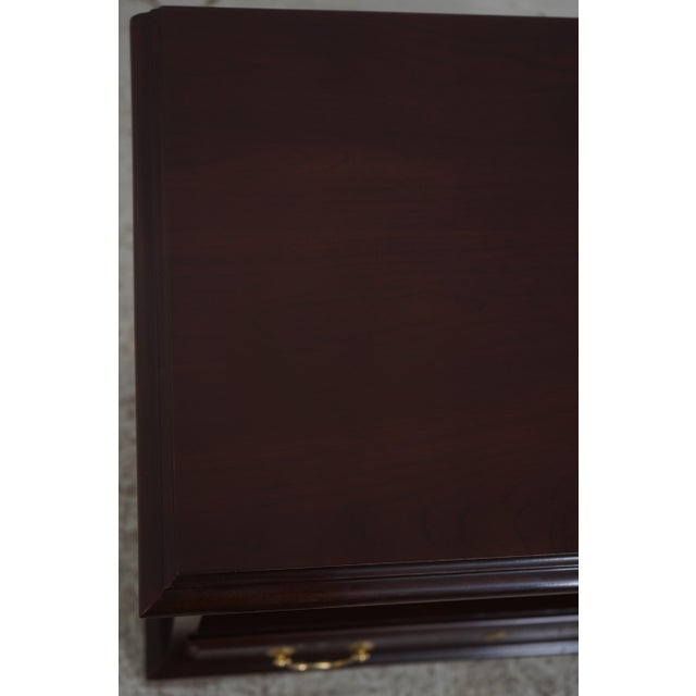 Brown 1980s Harden 1 Drawer Cherry Georgian Style Nightstand For Sale - Image 8 of 18