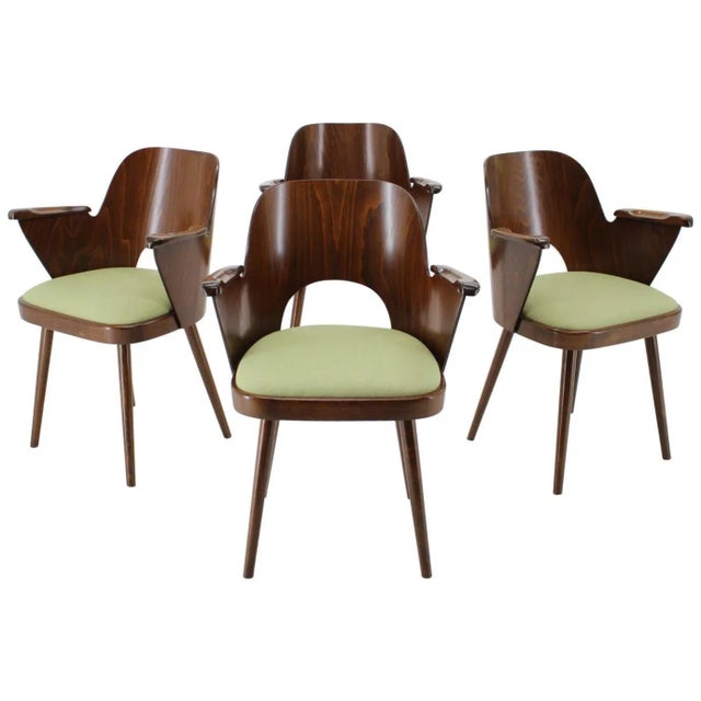 Dining Chairs by Oswald Haerdtl, Czechoslovakia, 1960s, Set of 4 For Sale - Image 10 of 10
