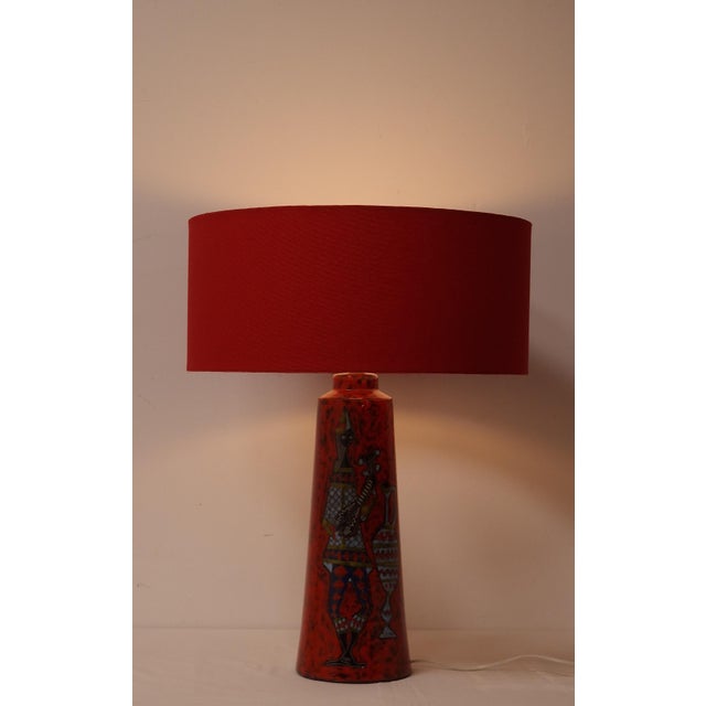 Glazed Ceramic Table Lamp from Cemas in Sesto Fiorentino, 1950s For Sale - Image 13 of 13