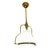 1950s 1950 French Mid-Century Brass & Opaline Glass Pendant Light For Sale - Image 5 of 7