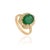 VR Jewels Mid 1920s Style 3.27Carats Oval Emerald Diamond 14k Gold Art Deco Ring Size 4 For Sale - Image 4 of 18
