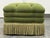 Traditional Bespoke Green Tufted Ottoman + Casters For Sale - Image 3 of 12