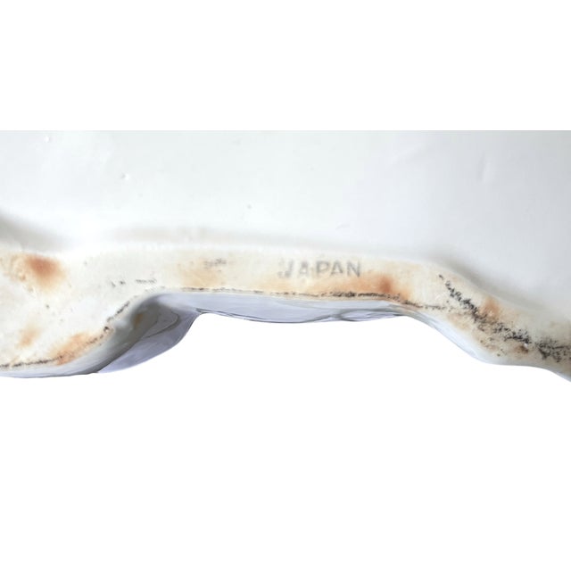 White Large Vintage White Hobnail Ceramic Frog Planter – In the Style of Jean Roger, 1960s Sculptural Garden Vessel For Sale - Image 8 of 10