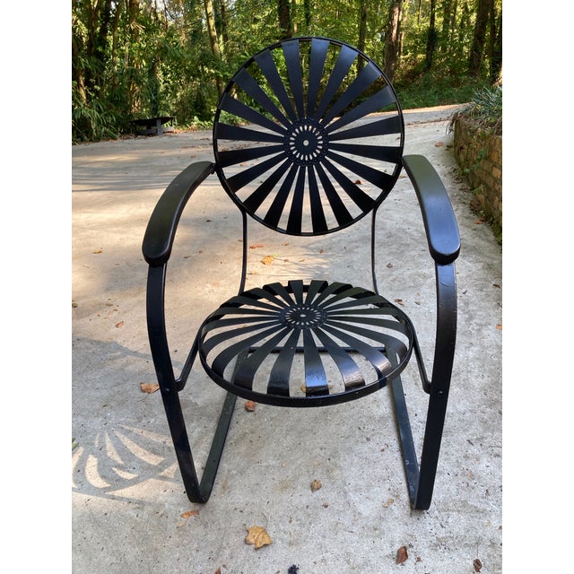 Black Mid 20th Century Francois Carre Cantilever Rockers - A Pair, Attributed For Sale - Image 8 of 9