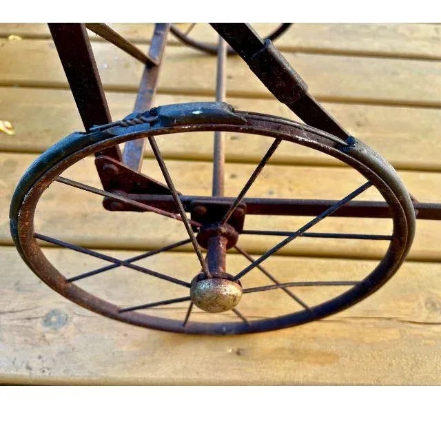 Brick Red Early 1900s Industrial, Two-Tier Bar Cart by Fulton Manufacturing Co., Bay City, Michigan For Sale - Image 8 of 12