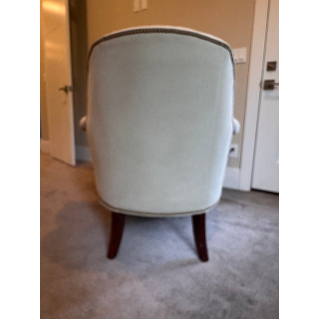 Baker Furniture Company Vintage Baker Furniture Milling Road Mahogany Club / Bergère Chair For Sale - Image 4 of 5