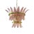 Pink Palmette Murano Glass Chandelier by simoeng For Sale - Image 6 of 7