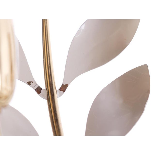 Floral Ceiling Lamp attributed to United Workshops, Germany, Munich, 1950s For Sale - Image 9 of 10