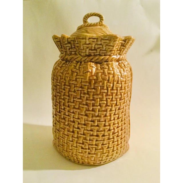 Vintage McCoy Burlap Sack Cookie Jar Chairish