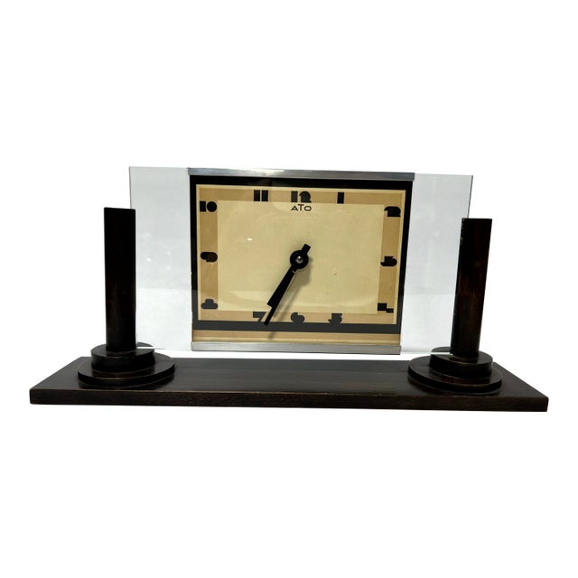 1930s Art Deco Rare Ato Electric Table Clock For Sale