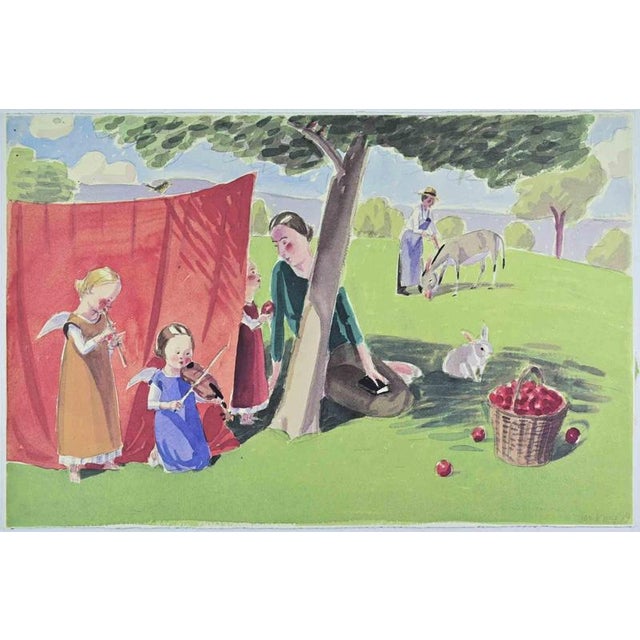 Lithograph on paper realized by Jan Knap in 1999. Signed in the plate. Plate from the Suite "Ordered Melody", published by...