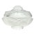 1920s Lalique-Style Frosted Crystal Oval Dresser Vanity Trinket Box Cherubs Birds For Sale