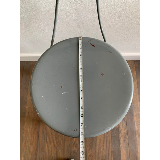 Vintage Industrial Gray Metal Bar Stool Chairish
