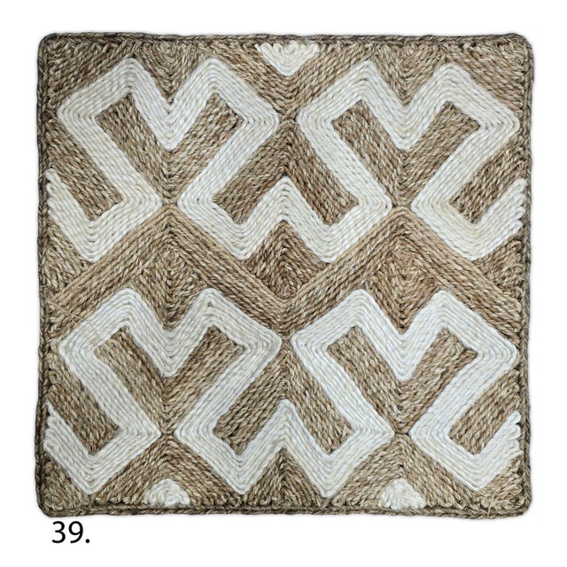 Handmade Abaca Premium Natural Fiber Rugs 2x2Ft. For Sale - Image 6 of 10