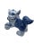 Vintage Blue and White Chinoiserie Foo Dog Statue For Sale - Image 4 of 8