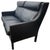 Animal Skin Experience the Perfect Blend of Timeless Design and Luxurious Comfort With This Exquisite Black Leather Loveseat From Restoration Hardware. For Sale - Image 7 of 8
