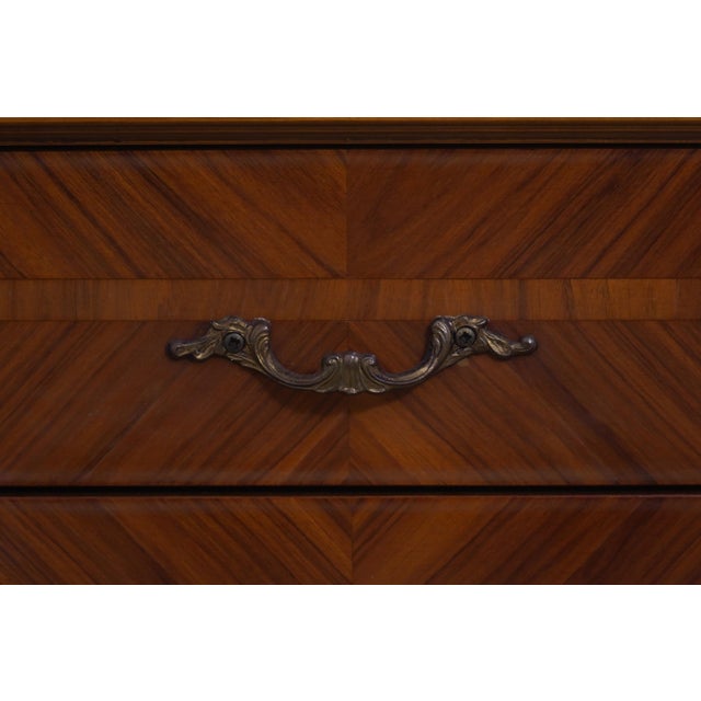 Pair of Vintage Louis XV Style Marquetry Side Tables Nightstands For Sale - Image 13 of 17