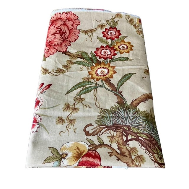 Early 21st Century Vintage Robert Allen @ Home Designer Asian Travels "Katakira Mimosa" Fabric - 3 1/3 Yards For Sale - Image 5 of 8