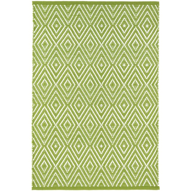 Dash & Albert by Annie Selke Diamond Sprout/White Indoor/Outdoor Rug, 7' 6" x 9' 6" For Sale In Boston - Image 6 of 6