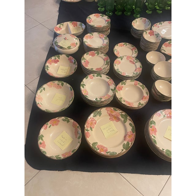 Rare Vintage Ultimate Hostess Lot: 194-Pc Franciscan Desert Rose, 31-Pc Tiffin Madeira Glassware & 11-Pc Pristine Lenox Tyler Fine China For Sale - Image 9 of 13