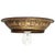 French Brass Frosted and Clear Cut Glass Globe Flush Mount For Sale - Image 6 of 7