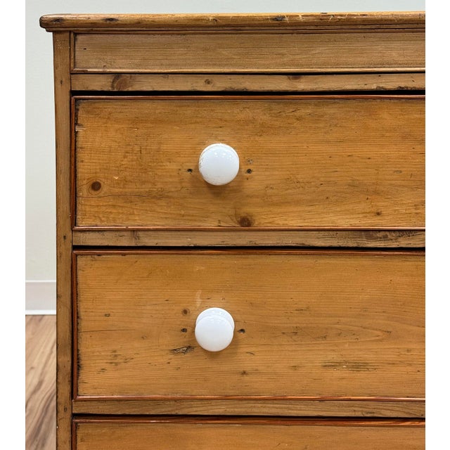 Antique English Pine Three Drawer Chest For Sale - Image 10 of 16