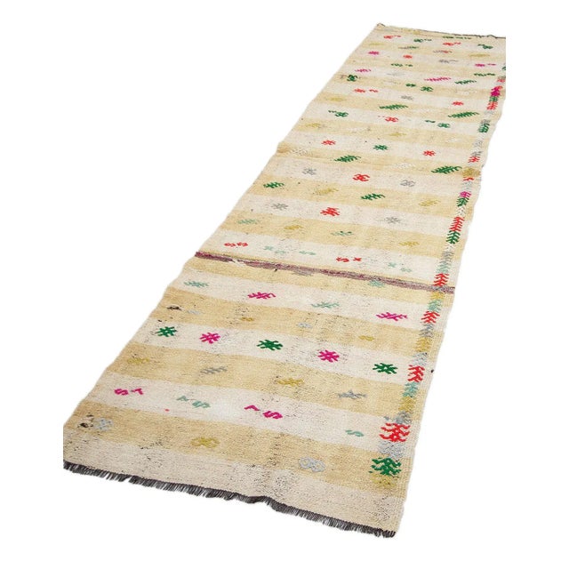 Traditional Vintage Turkish Kilim Runner For Sale - Image 3 of 7