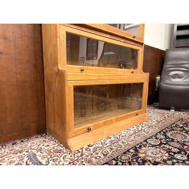 Metal English Bookcase in Teak from Globe Wernicke For Sale - Image 7 of 11