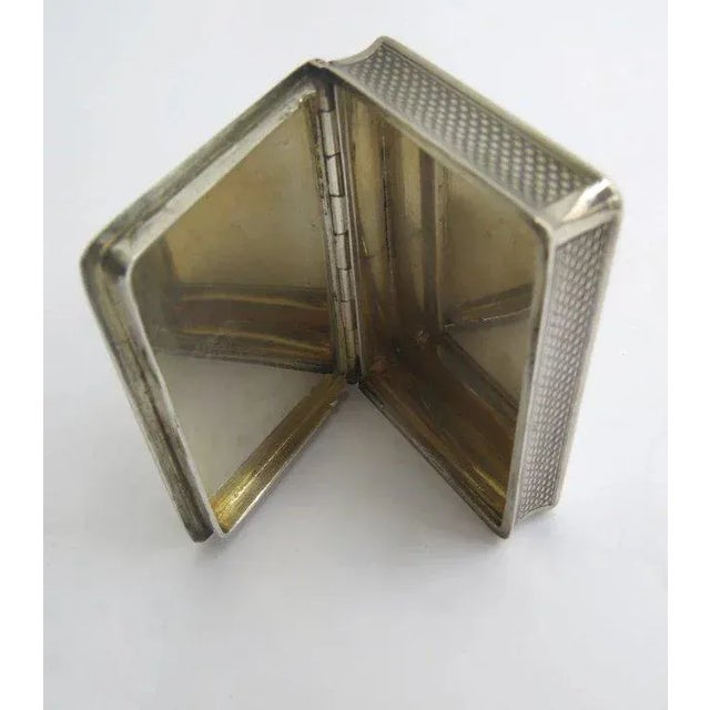 Early Silver Plate Patch Box Angel Putti Lions Dogs For Sale - Image 4 of 7