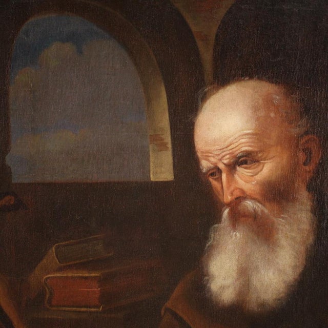 Flemish Artist, Saint Jerome in His Study, 1630, Oil on Canvas, Framed For Sale - Image 7 of 16