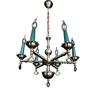 Neo-Renaissance Six-Arm Chandelier For Sale