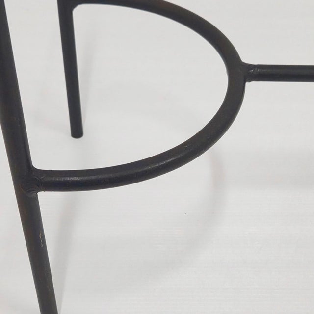 1950s Vintage Coffee Table in Black Lacquered Steel and Glass from Pierre Guariche, 1950s For Sale - Image 5 of 10