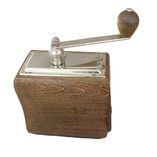 Farmhouse Early 20th Century German "Zassenhaus" Carved Wood, Coffee Grinder For Sale - Image 3 of 5