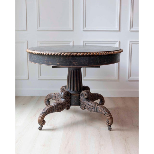 Swedish 19th Century Empire Oval Center Table, circa 1830 For Sale - Image 9 of 11