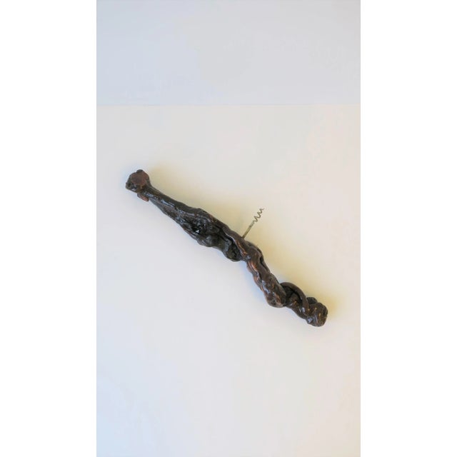 French Fruitwood Corkscrew Wine Bottle Opener, Large For Sale - Image 4 of 9