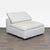 This Restoration Hardware armless sectional chair features a soft, light linen fabric and plush cushions for comfortable...