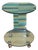 Vintage Round Side Table on Wheels, 1980s For Sale