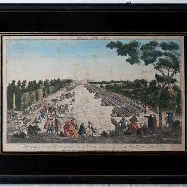 Late 18th Century Vue D’Optique of the King’s Cavalry and Saint Paul’s Basilica, 18th Century For Sale - Image 5 of 8