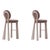 Purple Mary II Bar Chairs in Wood by Ottiu, Set of 2 For Sale - Image 8 of 8