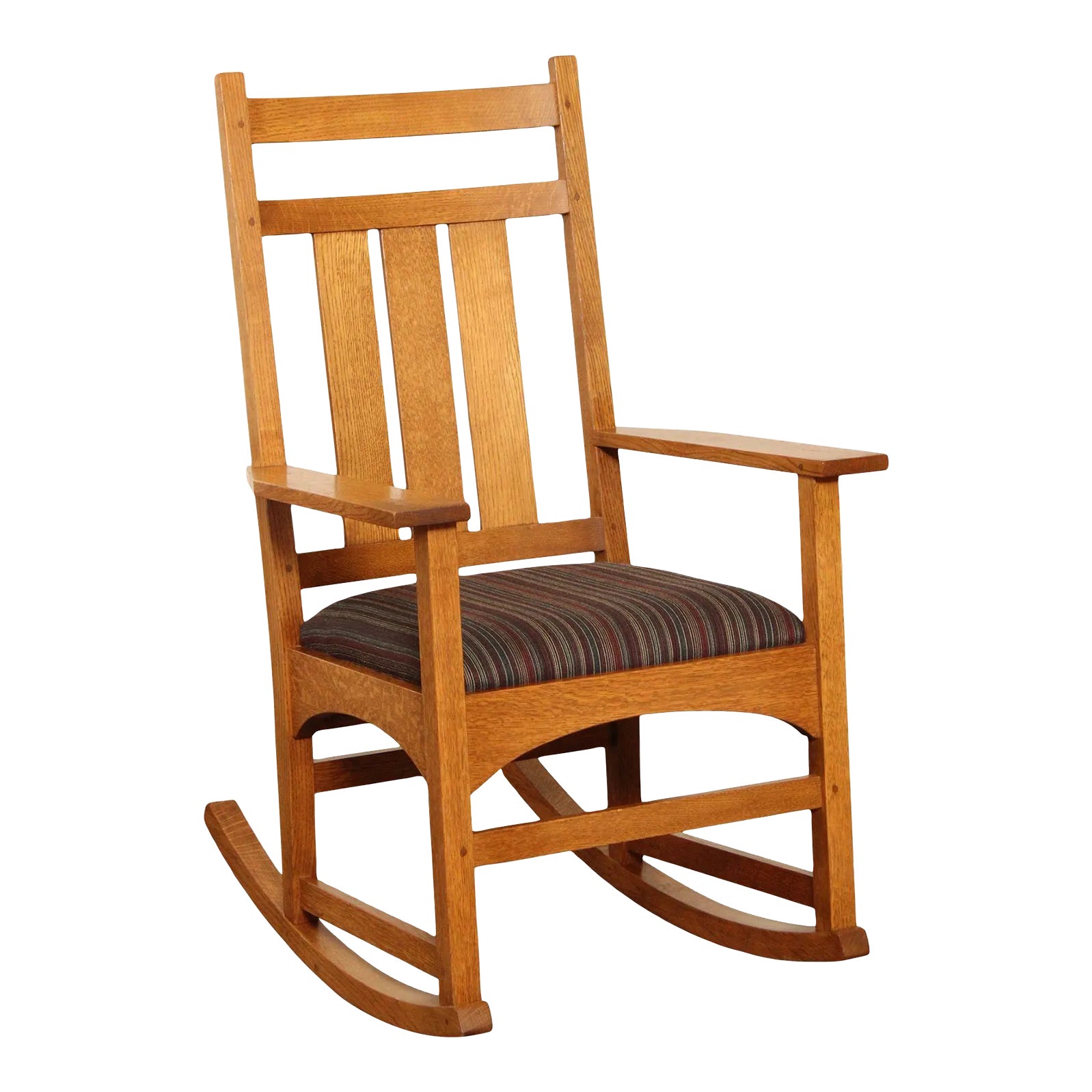 Stickley Mission Collection Harvey Ellis Oak Rocking Chair | Chairish