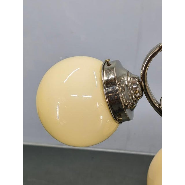 1930s Bauhaus Czechoslovakian Globe Chandelier, 1930s For Sale - Image 5 of 13