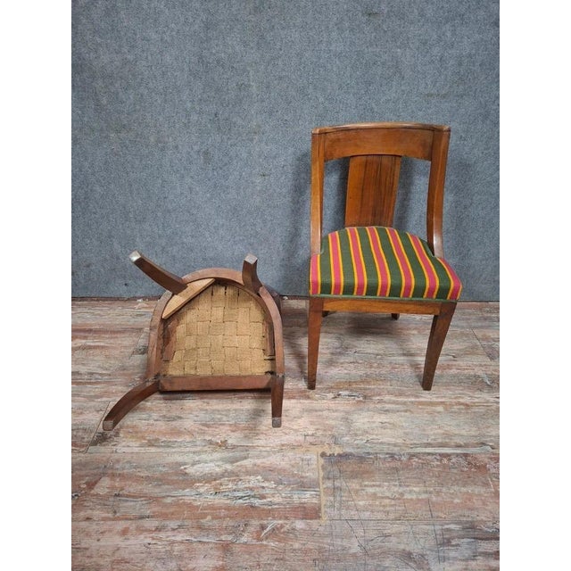 Set of Two Empire Period Chairs in Walnut, Set of 2 For Sale - Image 9 of 11
