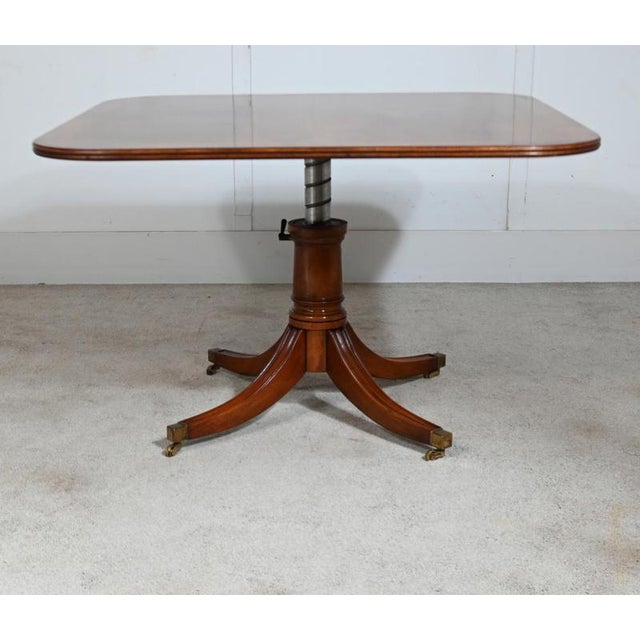 1930s Regency Style Adjustable Height Coffee Table in Mahogany, 1930s For Sale - Image 5 of 7