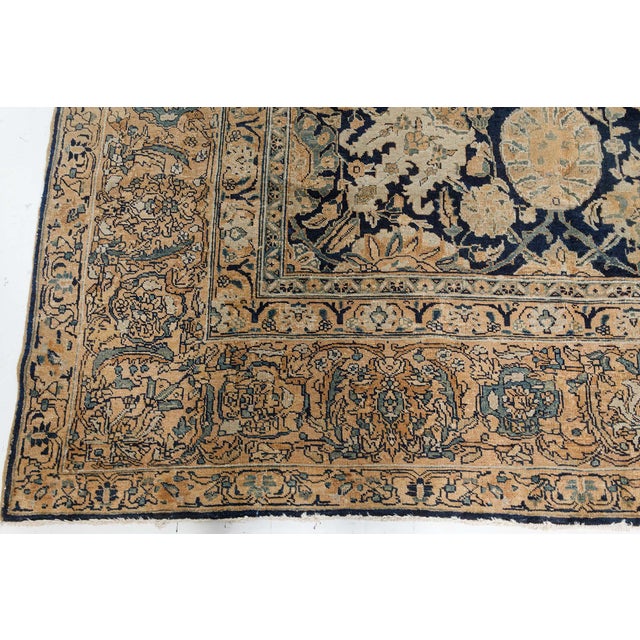 Textile Antique Persian Tabriz Handmade Wool Rug For Sale - Image 7 of 8
