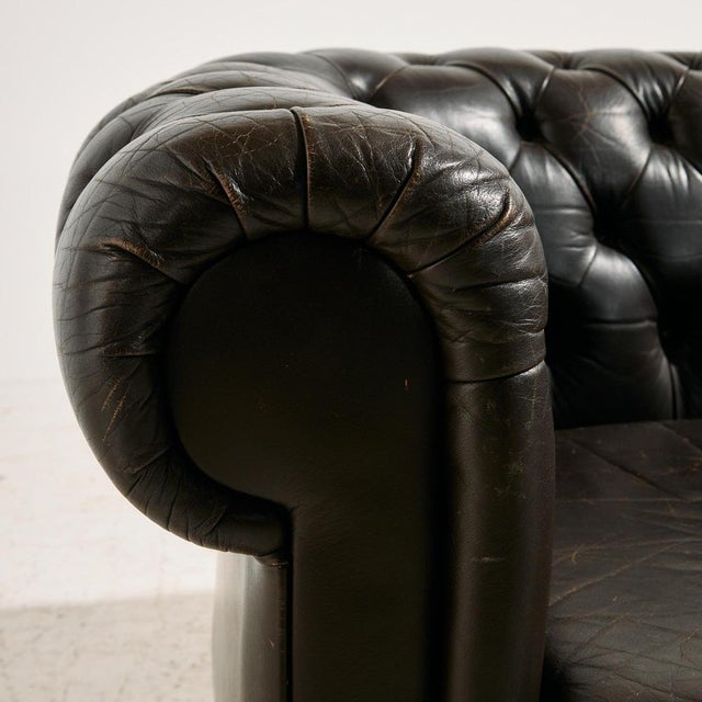 Chesterfield Leather Sofa Set, 1970s, Set of 3 For Sale - Image 17 of 18