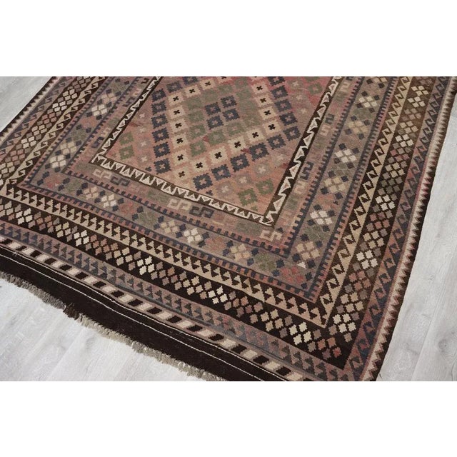 Afghan Kilim Rug, 1980s For Sale - Image 6 of 12
