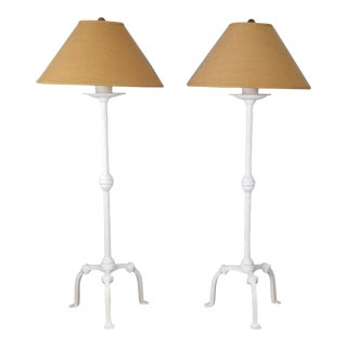 1980s Giacometti Style Floor Lamps - a Pair For Sale