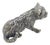 Vintage Italian Sweet Kitten Miniature Figurine in Silver 800, 1970s For Sale