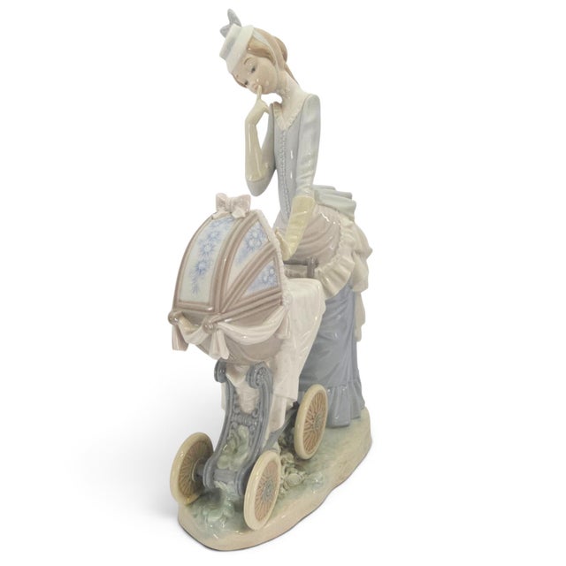 Lladro #4938 Baby's Outing Spanish Porcelain Woman With Baby Carriage For Sale In San Francisco - Image 6 of 12