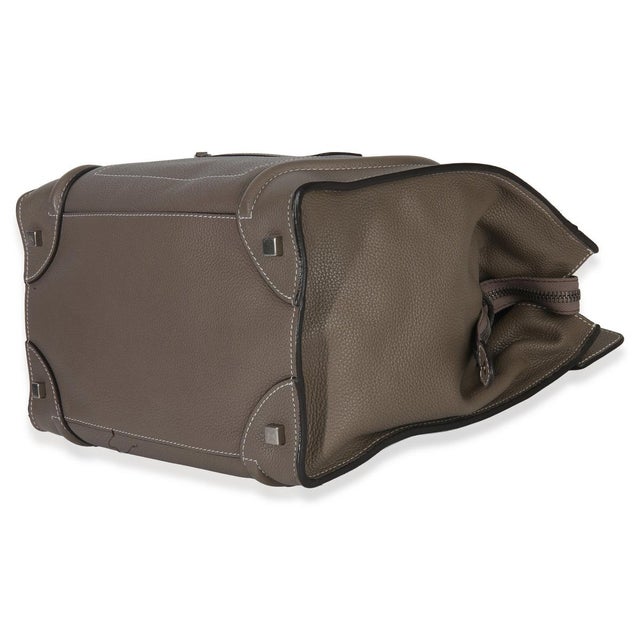 Animal Skin Souris Drummed Calfskin Mini Luggage Tote For Sale - Image 7 of 8